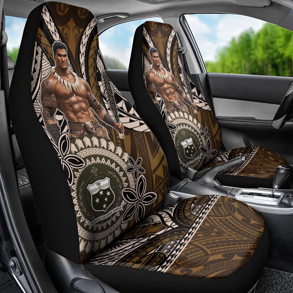 Samoa Warrior Car Seat Cover The Mighty Samoan Warrior Spirit LT9 - Polynesian Pride