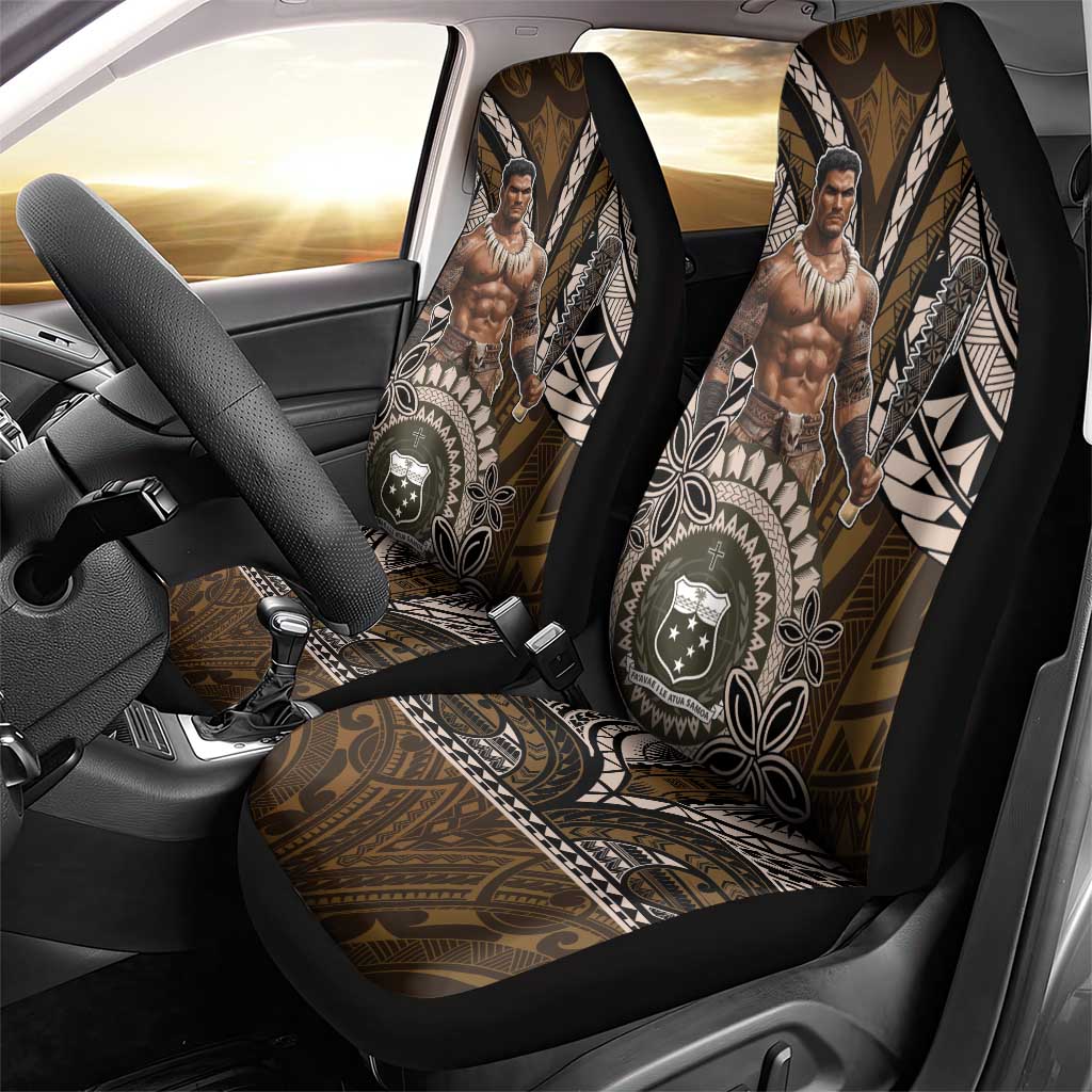 Samoa Warrior Car Seat Cover The Mighty Samoan Warrior Spirit LT9 - Polynesian Pride