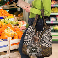 Samoa Warrior Grocery Bag The Mighty Samoan Warrior Spirit LT9 - Polynesian Pride