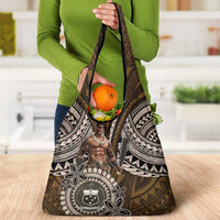 Samoa Warrior Grocery Bag The Mighty Samoan Warrior Spirit LT9 - Polynesian Pride
