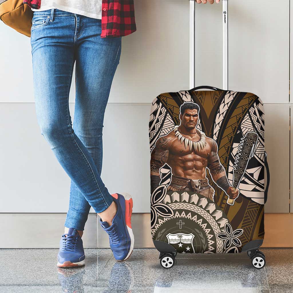 Samoa Warrior Luggage Cover The Mighty Samoan Warrior Spirit LT9 - Polynesian Pride
