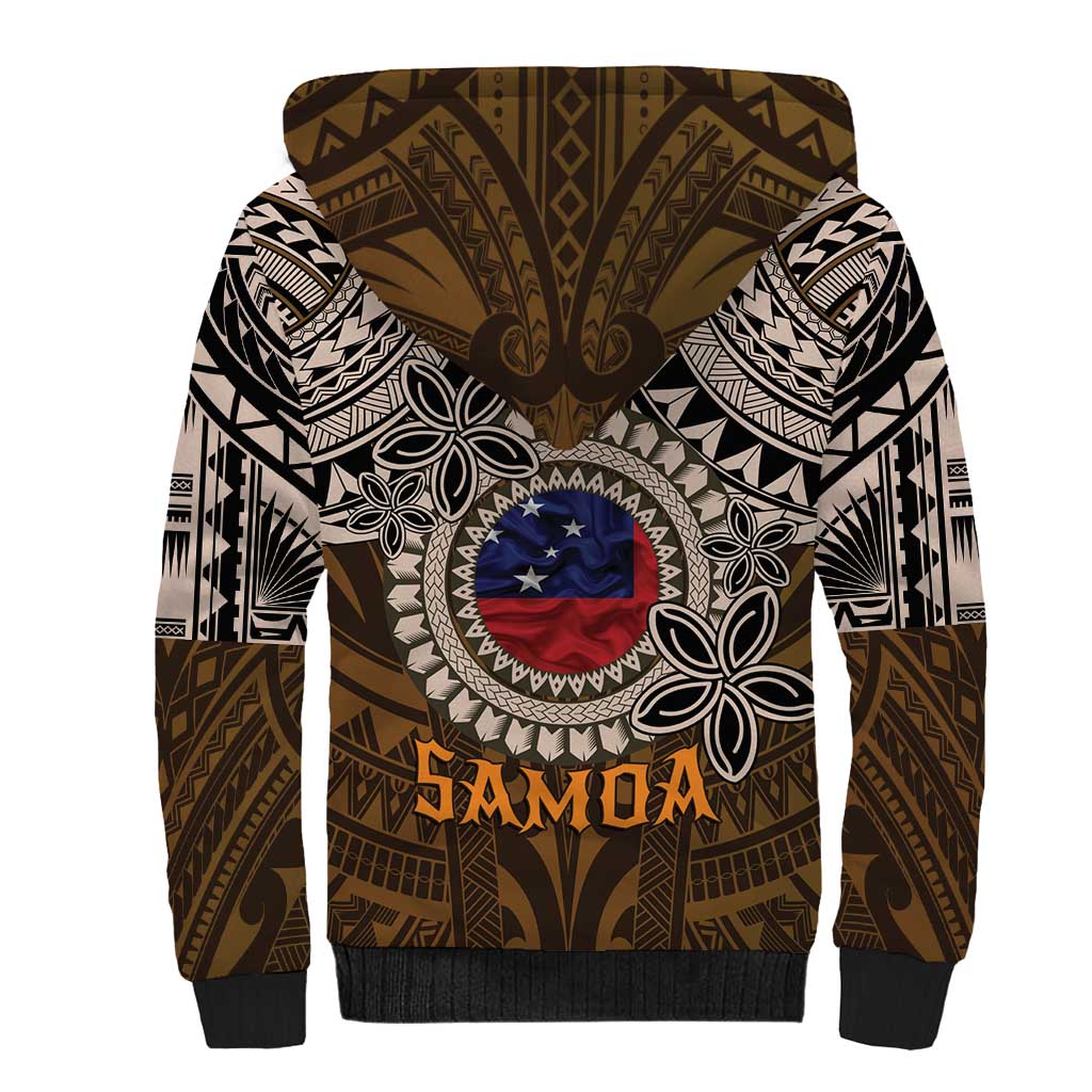 Samoa Warrior Sherpa Hoodie The Mighty Samoan Warrior Spirit LT9 - Polynesian Pride