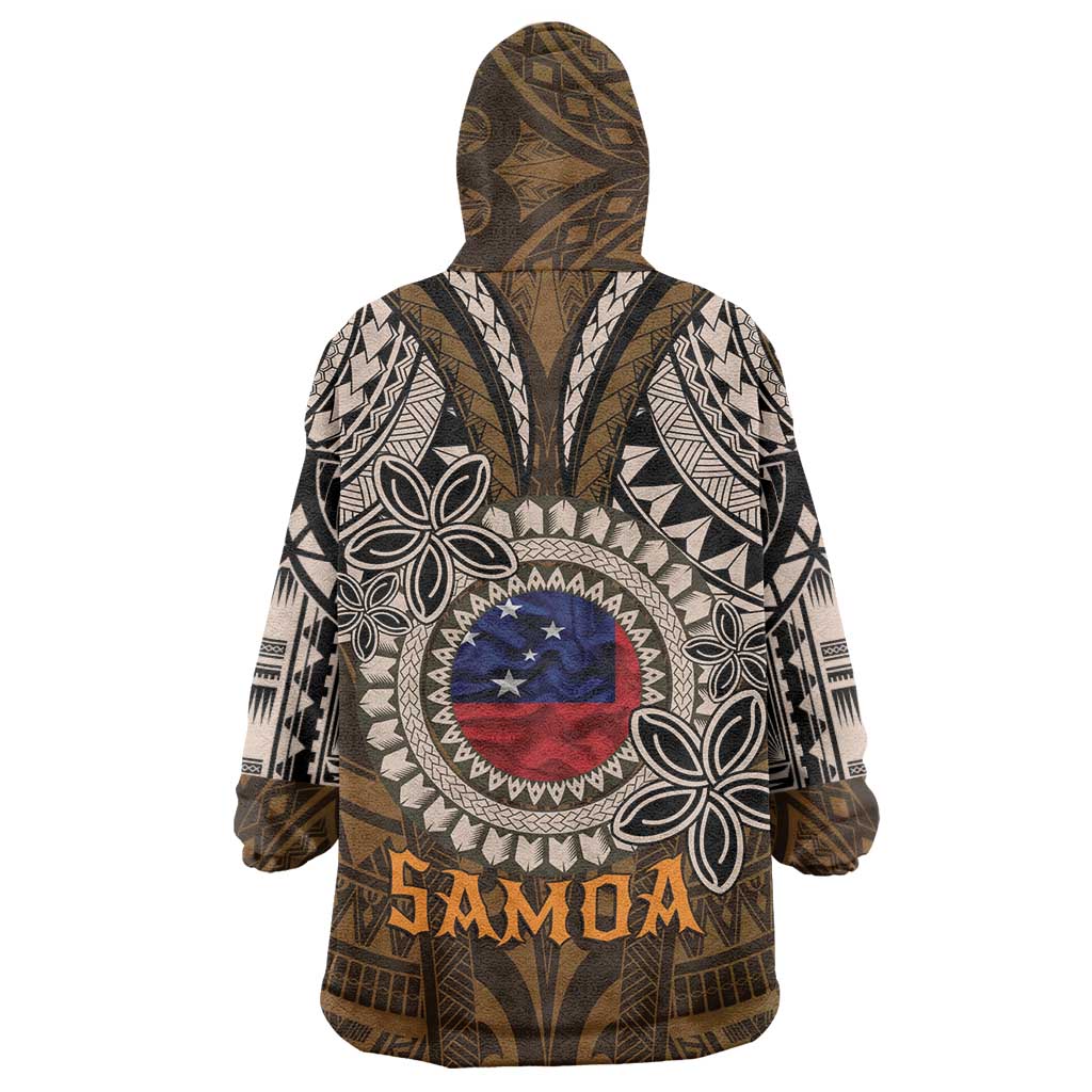 Samoa Warrior Wearable Blanket Hoodie The Mighty Samoan Warrior Spirit LT9 - Polynesian Pride