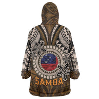 Samoa Warrior Wearable Blanket Hoodie The Mighty Samoan Warrior Spirit LT9 - Polynesian Pride