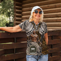 Samoa Warrior Women Polo Shirt The Mighty Samoan Warrior Spirit LT9 - Polynesian Pride