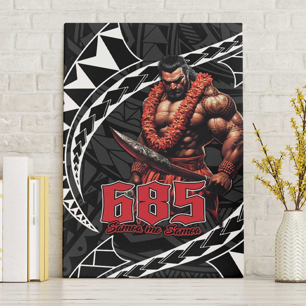 Samoan Pride Polynesian Tribal Warrior Canvas Wall Art 685 Samoa Mo Samoa LT9 Without Frame Black - Polynesian Pride