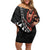 Samoan Pride Polynesian Tribal Warrior Family Matching Off Shoulder Short Dress and Hawaiian Shirt 685 Samoa Mo Samoa