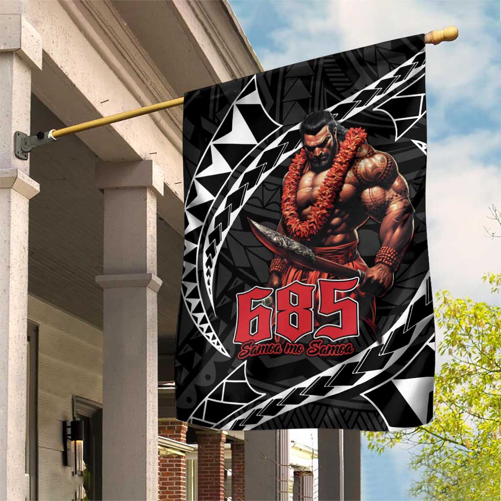 Samoan Pride Polynesian Tribal Warrior Garden Flag 685 Samoa Mo Samoa LT9 House Flag Black - Polynesian Pride