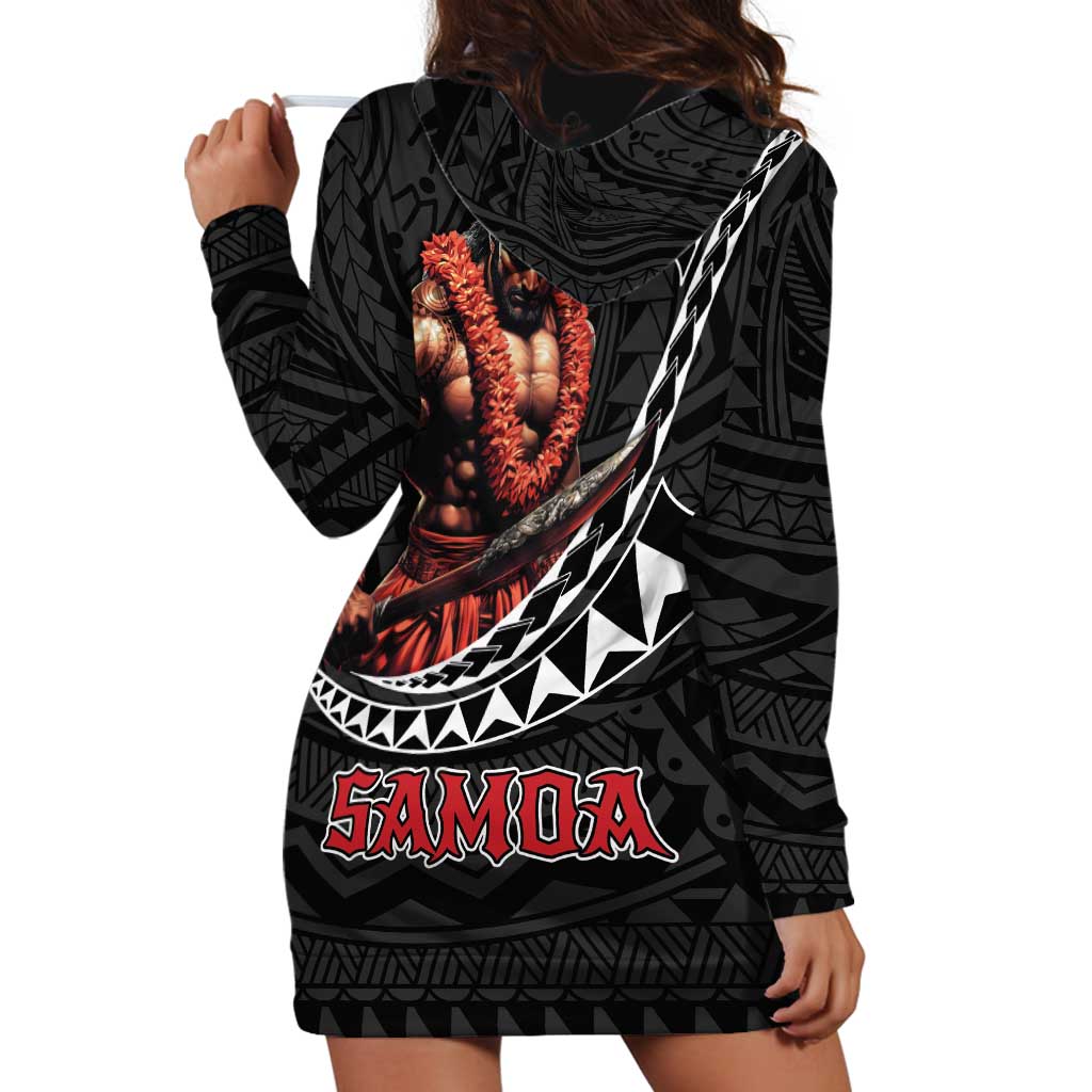 Samoan Pride Polynesian Tribal Warrior Hoodie Dress 685 Samoa Mo Samoa LT9 - Polynesian Pride