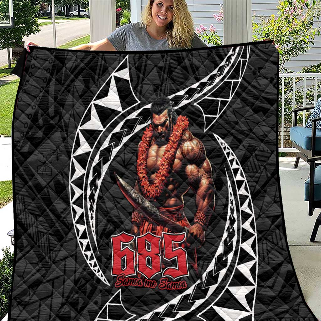 Samoan Pride Polynesian Tribal Warrior Quilt 685 Samoa Mo Samoa LT9 Black - Polynesian Pride