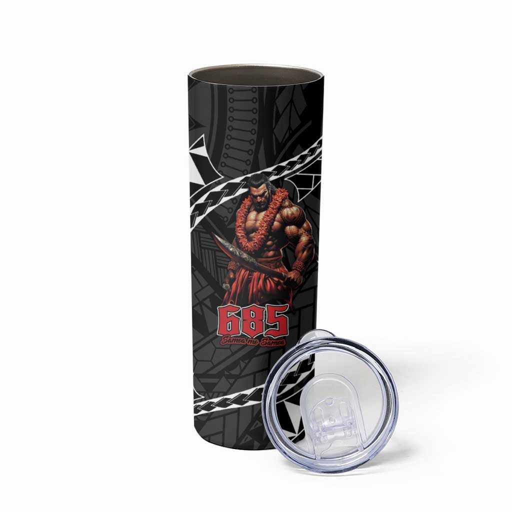 Samoan Pride Polynesian Tribal Warrior Skinny Tumbler 685 Samoa Mo Samoa LT9 - Polynesian Pride