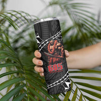 Samoan Pride Polynesian Tribal Warrior Skinny Tumbler 685 Samoa Mo Samoa LT9 - Polynesian Pride