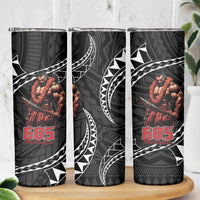 Samoan Pride Polynesian Tribal Warrior Skinny Tumbler 685 Samoa Mo Samoa LT9 - Polynesian Pride