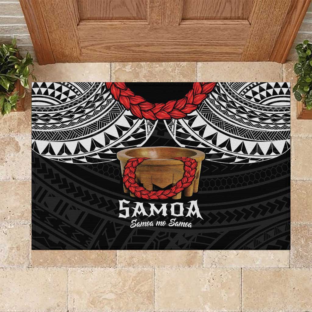 Samoan Tanoa Kava Bowl Ula Fala Rubber Doormat Polynesian Tribal Vibe LT9 Brown - Polynesian Pride