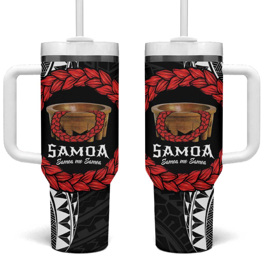 Samoan Tanoa Kava Bowl Ula Fala Tumbler With Handle Polynesian Tribal Vibe LT9 One Size: 40 oz Brown - Polynesian Pride