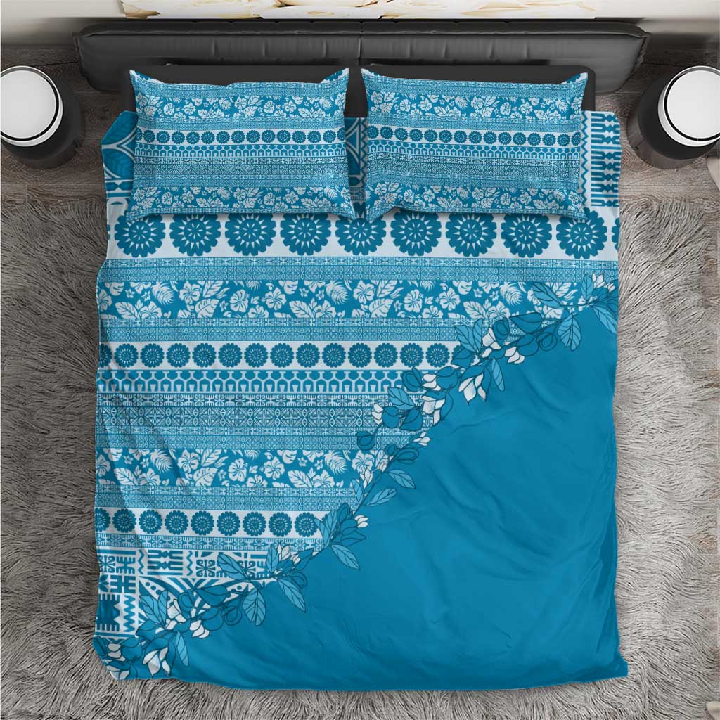 Fiji Marau na Kerisimasi Bedding Set Aqua Tagimoucia Tapa Masi Tribal LT9 Aqua - Polynesian Pride