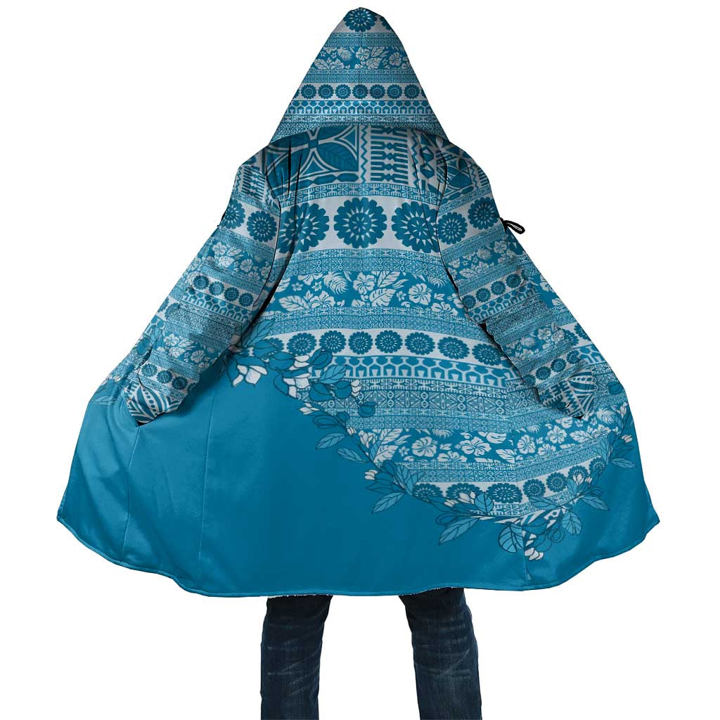 Fiji Marau na Kerisimasi Cloak Aqua Tagimoucia Tapa Masi Tribal LT9 Unisex Aqua - Polynesian Pride