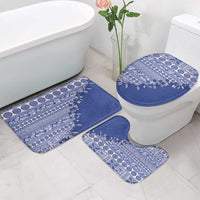 Fiji Marau na Kerisimasi Bathroom Set Blue Tagimoucia Tapa Masi Tribal LT9 - Polynesian Pride