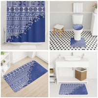 Fiji Marau na Kerisimasi Bathroom Set Blue Tagimoucia Tapa Masi Tribal LT9 - Polynesian Pride