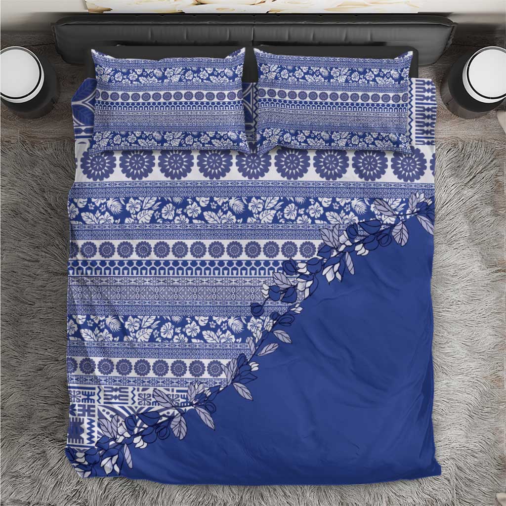 Fiji Marau na Kerisimasi Bedding Set Blue Tagimoucia Tapa Masi Tribal LT9 Blue - Polynesian Pride