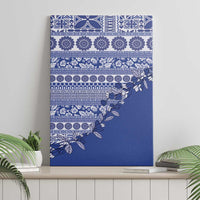 Fiji Marau na Kerisimasi Canvas Wall Art Blue Tagimoucia Tapa Masi Tribal LT9 - Polynesian Pride