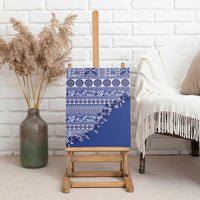 Fiji Marau na Kerisimasi Canvas Wall Art Blue Tagimoucia Tapa Masi Tribal LT9 - Polynesian Pride