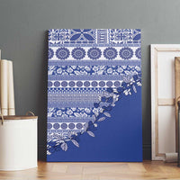Fiji Marau na Kerisimasi Canvas Wall Art Blue Tagimoucia Tapa Masi Tribal LT9 - Polynesian Pride