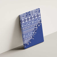 Fiji Marau na Kerisimasi Canvas Wall Art Blue Tagimoucia Tapa Masi Tribal LT9 - Polynesian Pride