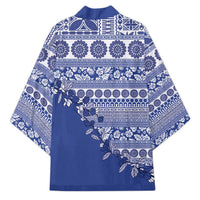 Fiji Marau na Kerisimasi Kimono Blue Tagimoucia Tapa Masi Tribal LT9 - Polynesian Pride