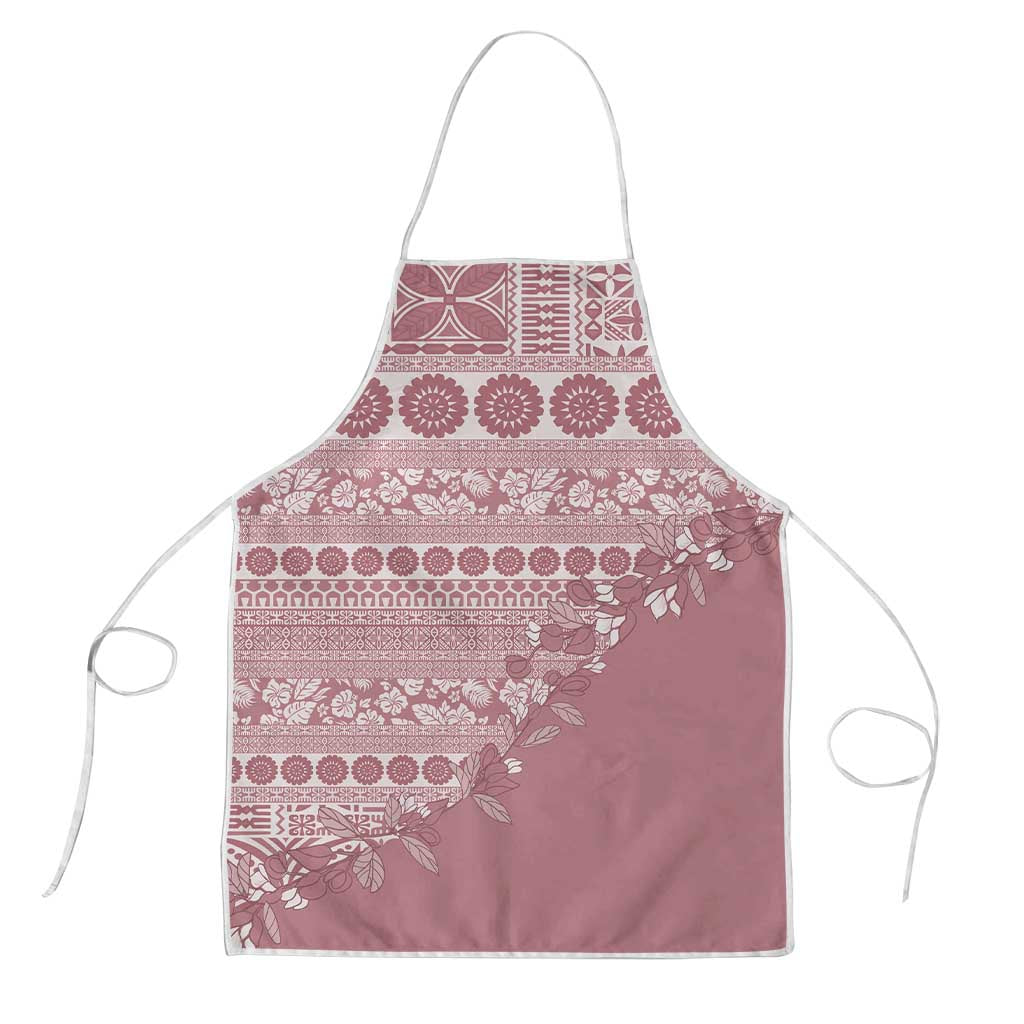 Fiji Marau na Kerisimasi Apron Dusty Rose Tagimoucia Tapa Masi Tribal LT9 Pink - Polynesian Pride