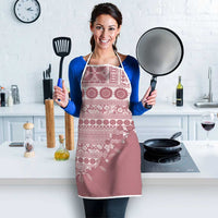 Fiji Marau na Kerisimasi Apron Dusty Rose Tagimoucia Tapa Masi Tribal LT9 - Polynesian Pride
