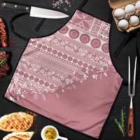 Fiji Marau na Kerisimasi Apron Dusty Rose Tagimoucia Tapa Masi Tribal LT9 Pink - Polynesian Pride