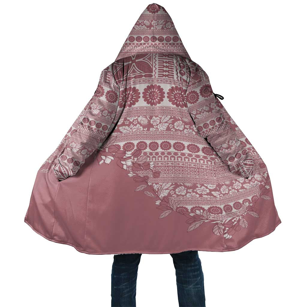 Fiji Marau na Kerisimasi Cloak Dusty Rose Tagimoucia Tapa Masi Tribal LT9 Unisex Pink - Polynesian Pride