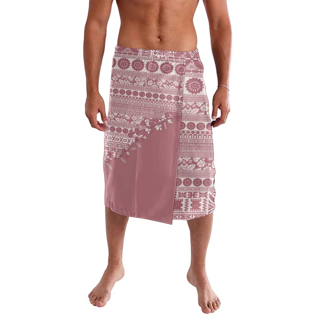 Fiji Marau na Kerisimasi Lavalava Dusty Rose Tagimoucia Tapa Masi Tribal LT9 Pink - Polynesian Pride
