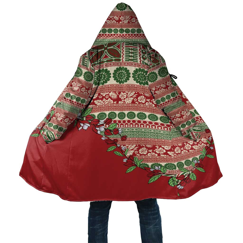 Fiji Marau na Kerisimasi Cloak Red Tagimoucia Tapa Masi Tribal LT9 Unisex Red - Polynesian Pride