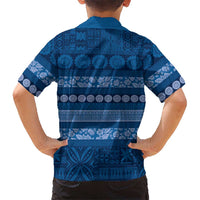 Fiji Marau na Kerisimasi Hawaiian Shirt Blue Tapa Masi Inspired Christmas LT9 - Polynesian Pride