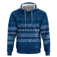 Fiji Marau na Kerisimasi Hoodie Blue Tapa Masi Inspired Christmas LT9 Pullover Hoodie Blue - Polynesian Pride
