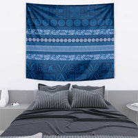 Fiji Marau na Kerisimasi Tapestry Blue Tapa Masi Inspired Christmas LT9 - Polynesian Pride