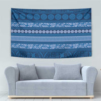 Fiji Marau na Kerisimasi Tapestry Blue Tapa Masi Inspired Christmas LT9 - Polynesian Pride