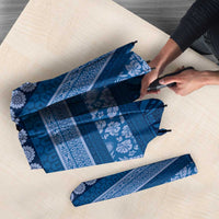 Fiji Marau na Kerisimasi Umbrella Blue Tapa Masi Inspired Christmas LT9 - Polynesian Pride