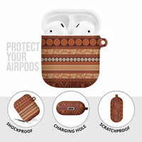 Fiji Marau na Kerisimasi AirPods Case Gold Tapa Masi Inspired Christmas LT9 - Polynesian Pride