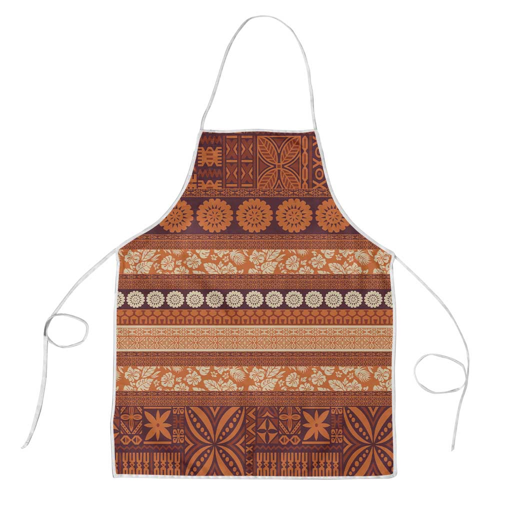 Fiji Marau na Kerisimasi Apron Gold Tapa Masi Inspired Christmas LT9 Gold - Polynesian Pride