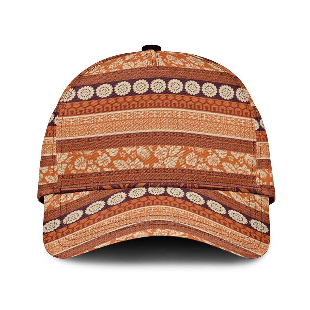 Fiji Marau na Kerisimasi Classic Cap Gold Tapa Masi Inspired Christmas LT9 Universal Fit Gold - Polynesian Pride