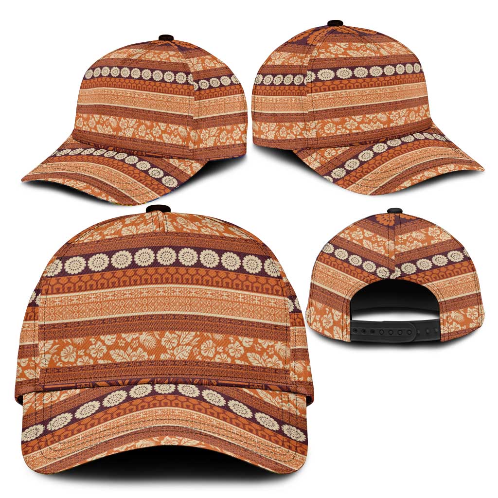 Fiji Marau na Kerisimasi Classic Cap Gold Tapa Masi Inspired Christmas LT9 - Polynesian Pride