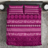 Fiji Marau na Kerisimasi Bedding Set Pink Tapa Masi Inspired Christmas LT9 Pink - Polynesian Pride
