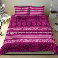 Fiji Marau na Kerisimasi Bedding Set Pink Tapa Masi Inspired Christmas LT9 - Polynesian Pride