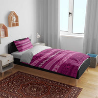 Fiji Marau na Kerisimasi Bedding Set Pink Tapa Masi Inspired Christmas LT9 - Polynesian Pride
