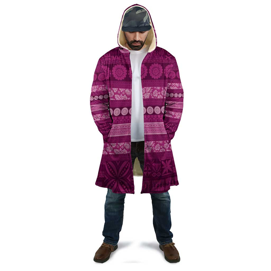 Fiji Marau na Kerisimasi Cloak Pink Tapa Masi Inspired Christmas LT9 - Polynesian Pride