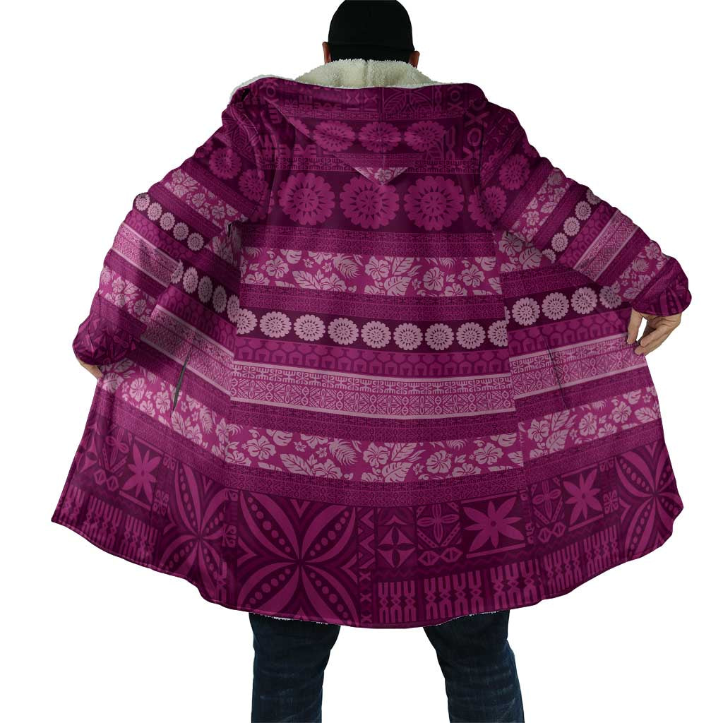 Fiji Marau na Kerisimasi Cloak Pink Tapa Masi Inspired Christmas LT9 - Polynesian Pride