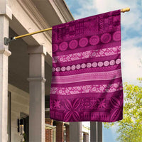 Fiji Marau na Kerisimasi Garden Flag Pink Tapa Masi Inspired Christmas LT9 House Flag Pink - Polynesian Pride
